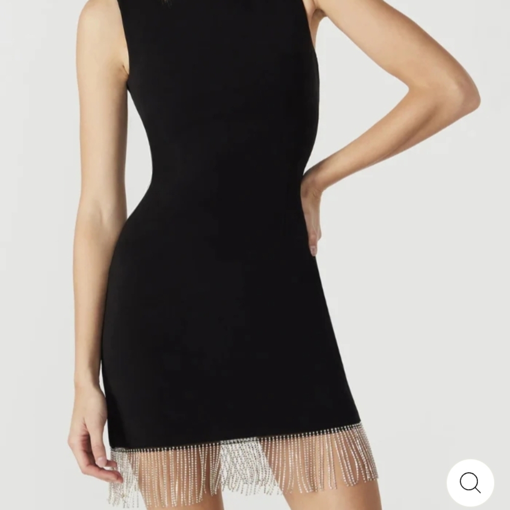 Elegant Black Fringe Dress